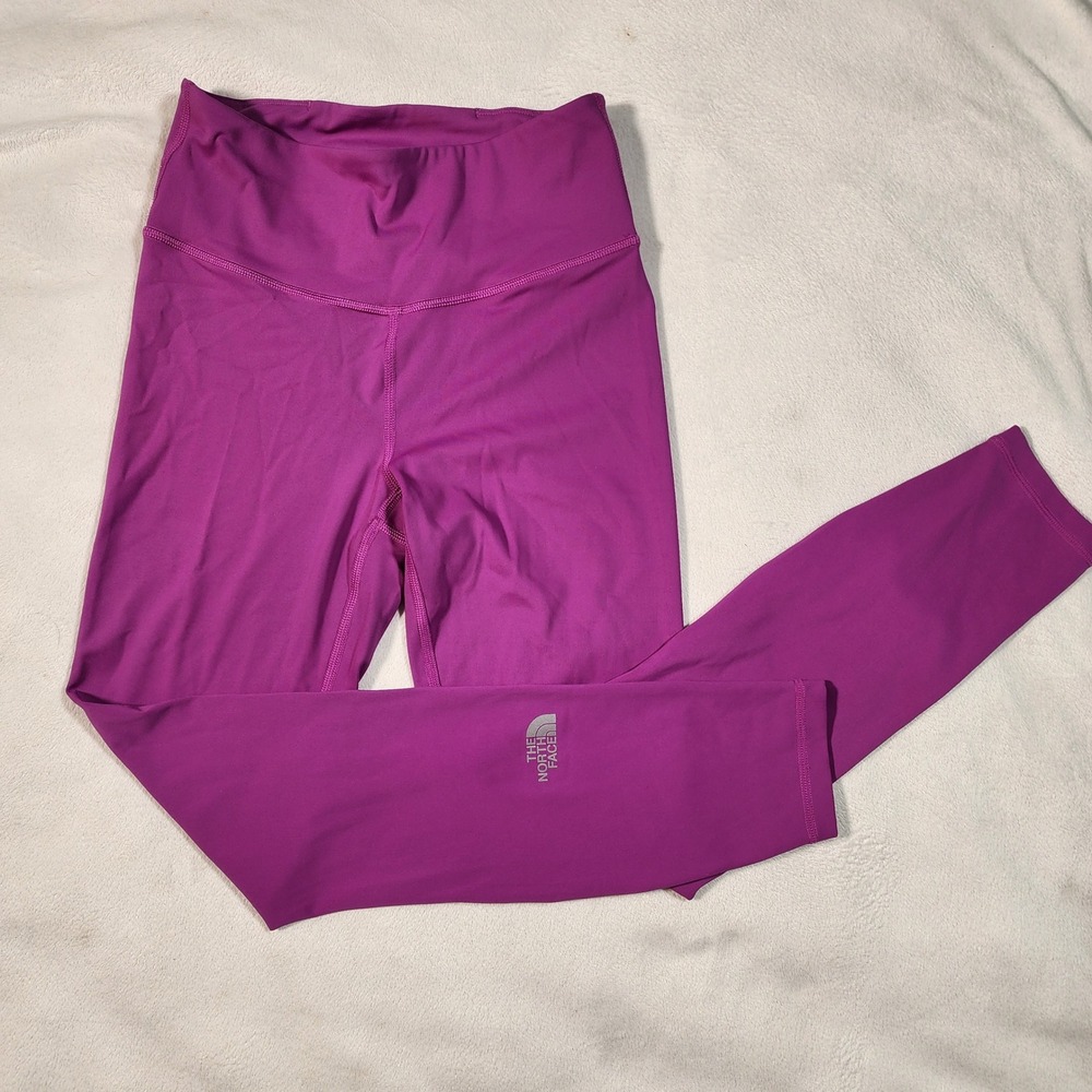The North Face Womens High Rise Active Leggings Purple Flower 7/8 Small